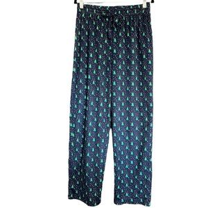 Club Room Drawstring Pajama Pants - Blue Christmas Tree Pattern - Size Men’s M